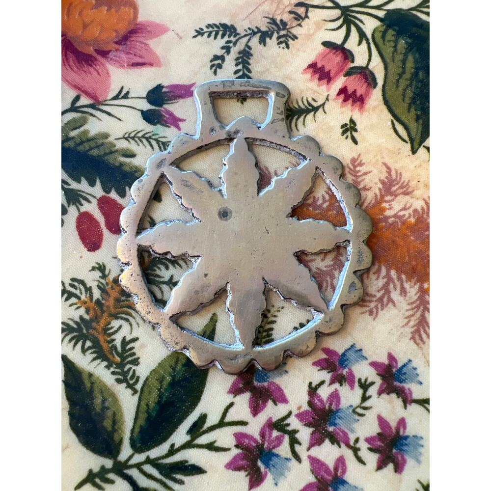 Brass Medallion: Abstract Star Design: Horse Bridle